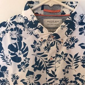Cactus Man casual button down shirt